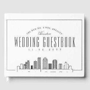 Livre D'or Mariage À Houston   Ligne Skyline Déco moderne