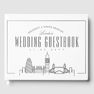 Livre D'or Mariage À Londres   Ligne Skyline Déco moderne