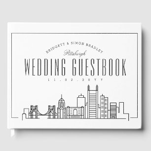 Livre D'or Mariage À Pittsburgh Ligne Skyline Déco moderne