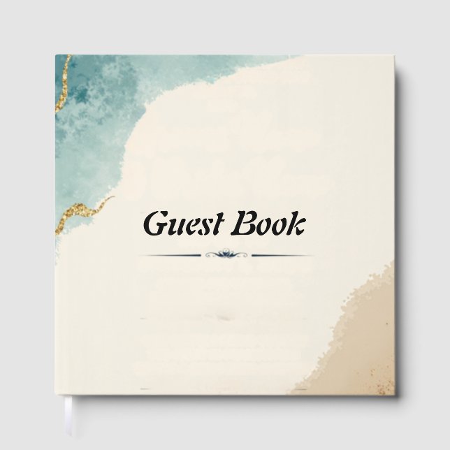 Livre d'or Mariage à thème de la plage (Recto)