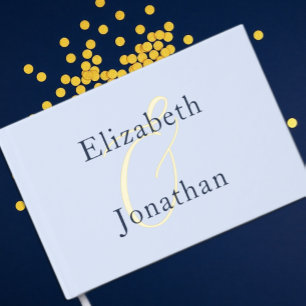 Livre D'or Mariage Bleu Opulent