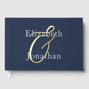 Livre D'or Mariage bleu opulent
