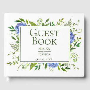 Livre D'or Mariage Blue Hydrangeas