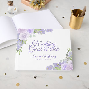 Livre D'or Mariage Bohème Chic Fleuriste Lavande Violette Rus