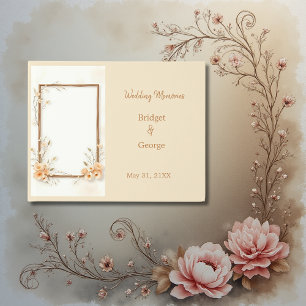 Livre D'or Mariage botanique rustique neutre