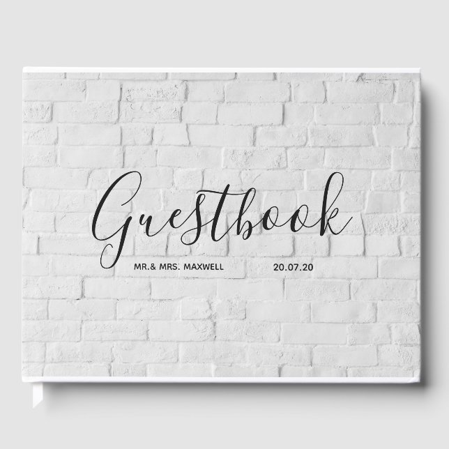 Livre d'or mariage | Brick blanc (Recto)