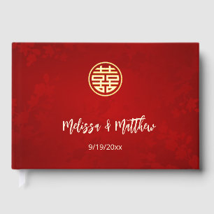 Livre D'or Mariage chinois rouge chatoyant