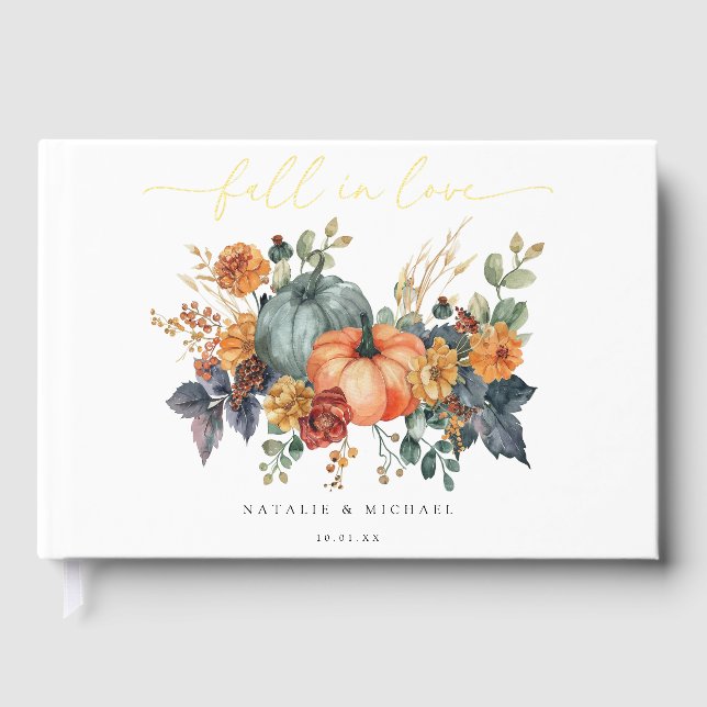 Livre D'or Mariage Citrouille d'automne (Recto)