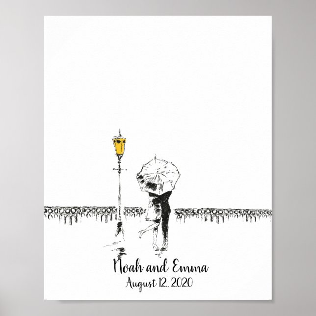 Livre d'or mariage Couple Fingerprint (Devant)