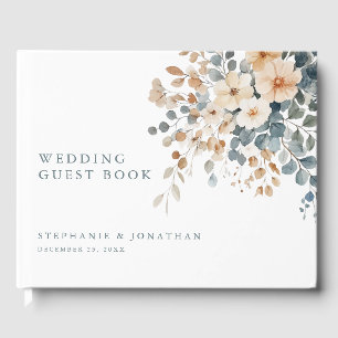 Livre D'or Mariage d'aquarelle florale moelleuse