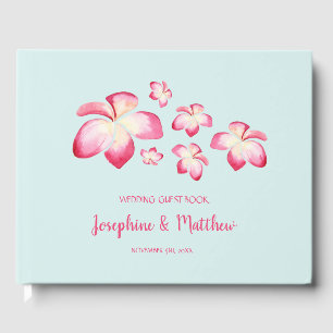 Livre D'or Mariage d'aquarelle Tropical Plumeria