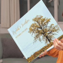 Livre D'or Mariage d'automne sous un chêne rustique