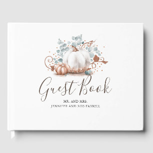 Livre D'or Mariage de automne Citrouille blanc et Rose