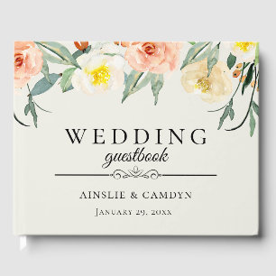 Livre D'or Mariage de bouquet de jardin de fleurs
