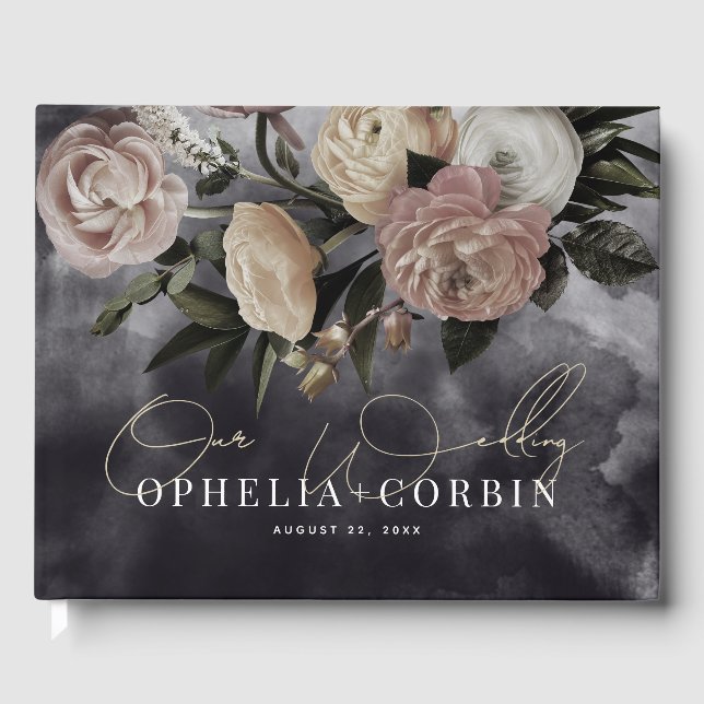 Livre D'or Mariage de bouquet Smokey Dark Rose (Recto)