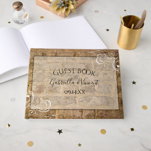 Livre D'or Mariage de briques industrielles chics