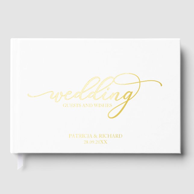 Livre D'or Mariage de calligraphie moderne et élégant (Recto)