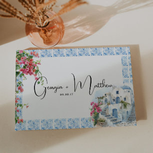 Livre D'or Mariage de carreaux floraux méditerranéens de Grèc
