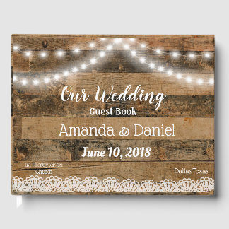 Livre D'or Mariage de dentelle rustique