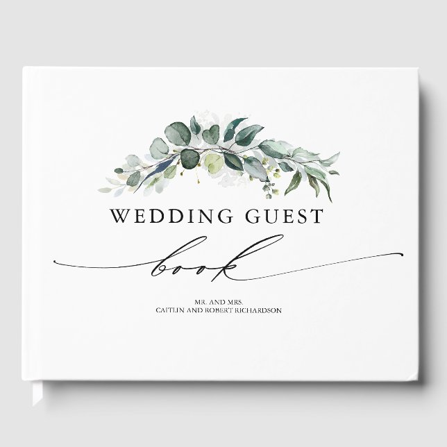 Livre D'or Mariage de feuillage Eucalyptus (Recto)