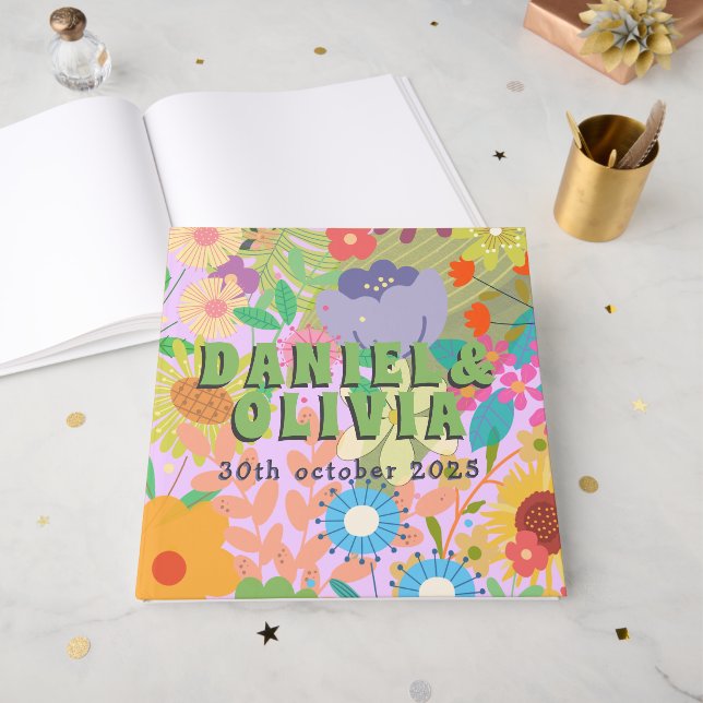 Livre D'or Mariage de fleurs (Recto ouvert)