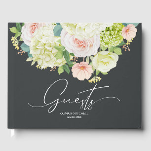 Livre D'or Mariage de fleurs d'aquarelle
