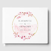 Mariage de fleurs de cerisier rose géométrique