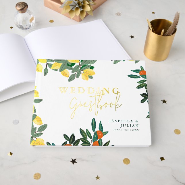 Livre D'or Mariage de fruits d'été Italie (Recto ouvert)