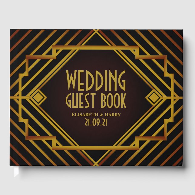 Livre D'or Mariage de Gatsby Gold 2020 (Recto)