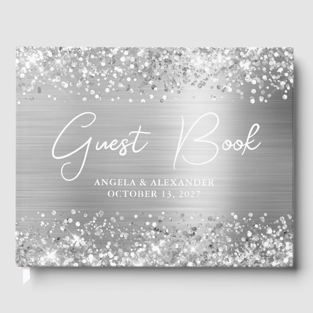 Livre D'or Mariage de glamour argenté (Recto)