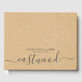 Livre D'or Mariage de nom de couple Monogramme Tan
