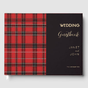 Livre D'or Mariage de tarte écossais rouge
