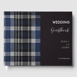Livre D'or Mariage de tatan écossais bleu