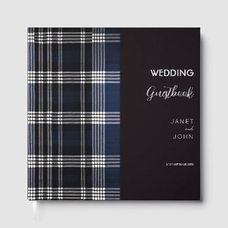 Livre D'or Mariage de tatan écossais bleu