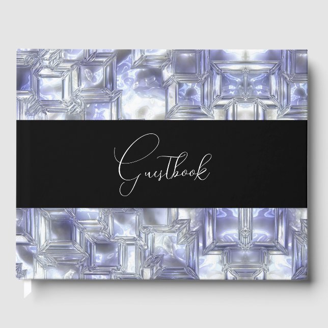 Livre D'or Mariage de texture de glace sculptée (Recto)