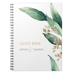Livre d'or mariage de verdure botanique moderne