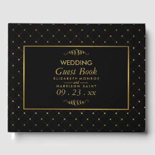 Livre D'or Mariage d'effet Black & Gold moderne