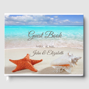 Livre D'or Mariage des coquillages de mariage de plage