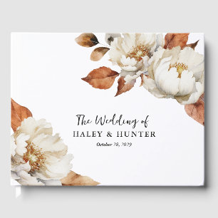Livre D'or Mariage des fleurs botaniques d'automne enchantées
