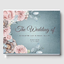 Mariage d'hiver en bois bleu et blanc