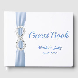 Livre d'or Mariage Diamond Infinity Blue Ribbon