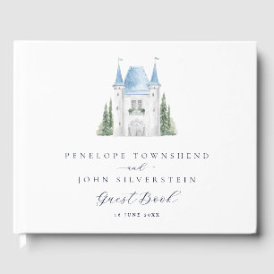 Livre D'or Mariage d'illustration du château d'aquarelle roma
