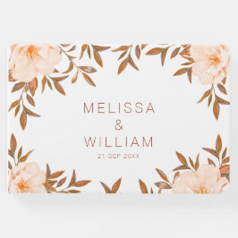 Livre d'or Mariage d'ivoire Floral Aquarelle