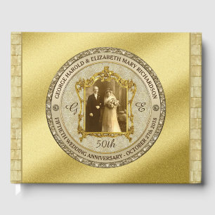 Livre D'or Mariage d'or Anniversaire classique cadre photo