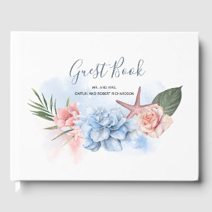Livre D'or Mariage Dusty Blue et Blush Beach