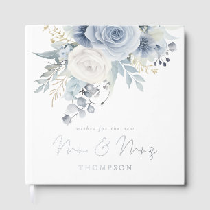 Livre D'or Mariage Dusty Blue Florals