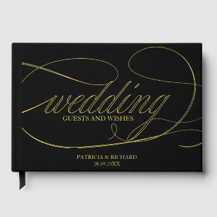 Livre D'or Mariage Élégant Calligraphie Moderne