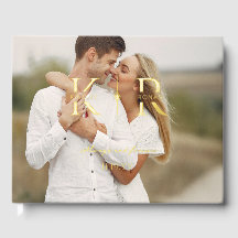 Mariage Élégant Monogramme Initiales Deux Flamboya