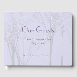 Livre D'or Mariage élégant Newlyweds Lavender Tree Art