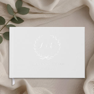 Livre D'or Mariage Élégant Rustique Blanc en Dentelle